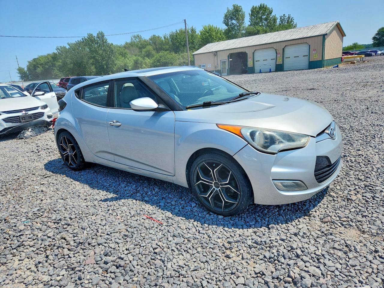 2012 Hyundai Veloster Base Silver vin: KMHTC6AD8CU057497