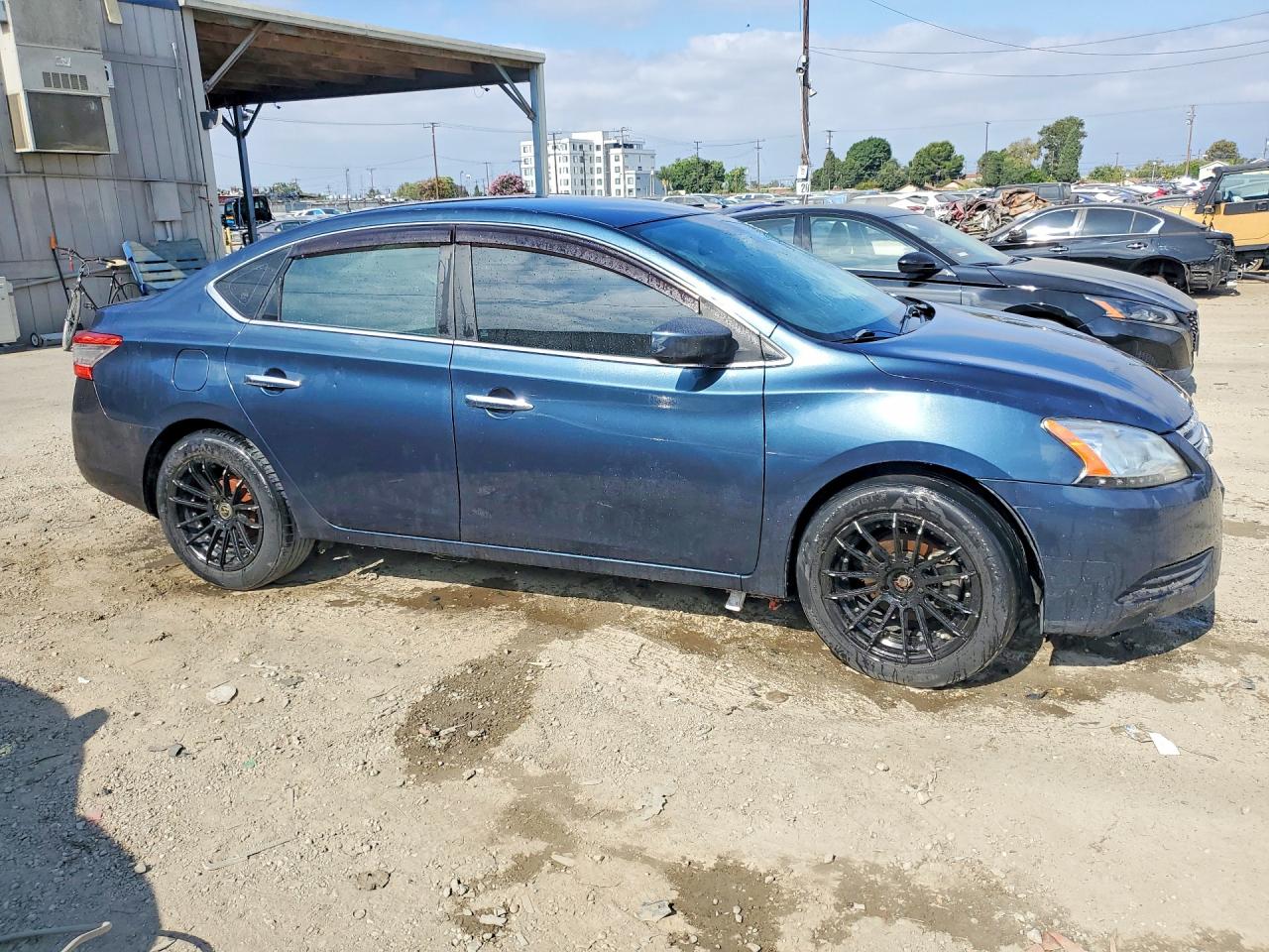 2015 Nissan Sentra Sv Синий vin: 3N1AB7AP1FL642860