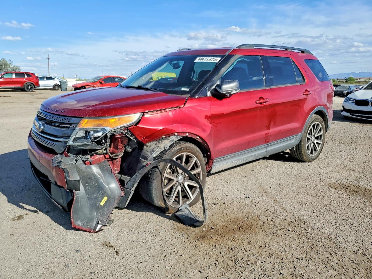 2015 Ford Explorer Xlt Red vin: 1FM5K7D8XFGC25515