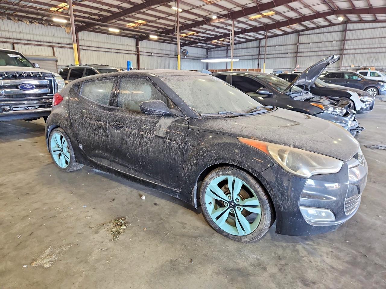 2012 Hyundai Veloster Base Black vin: KMHTC6AD8CU054101
