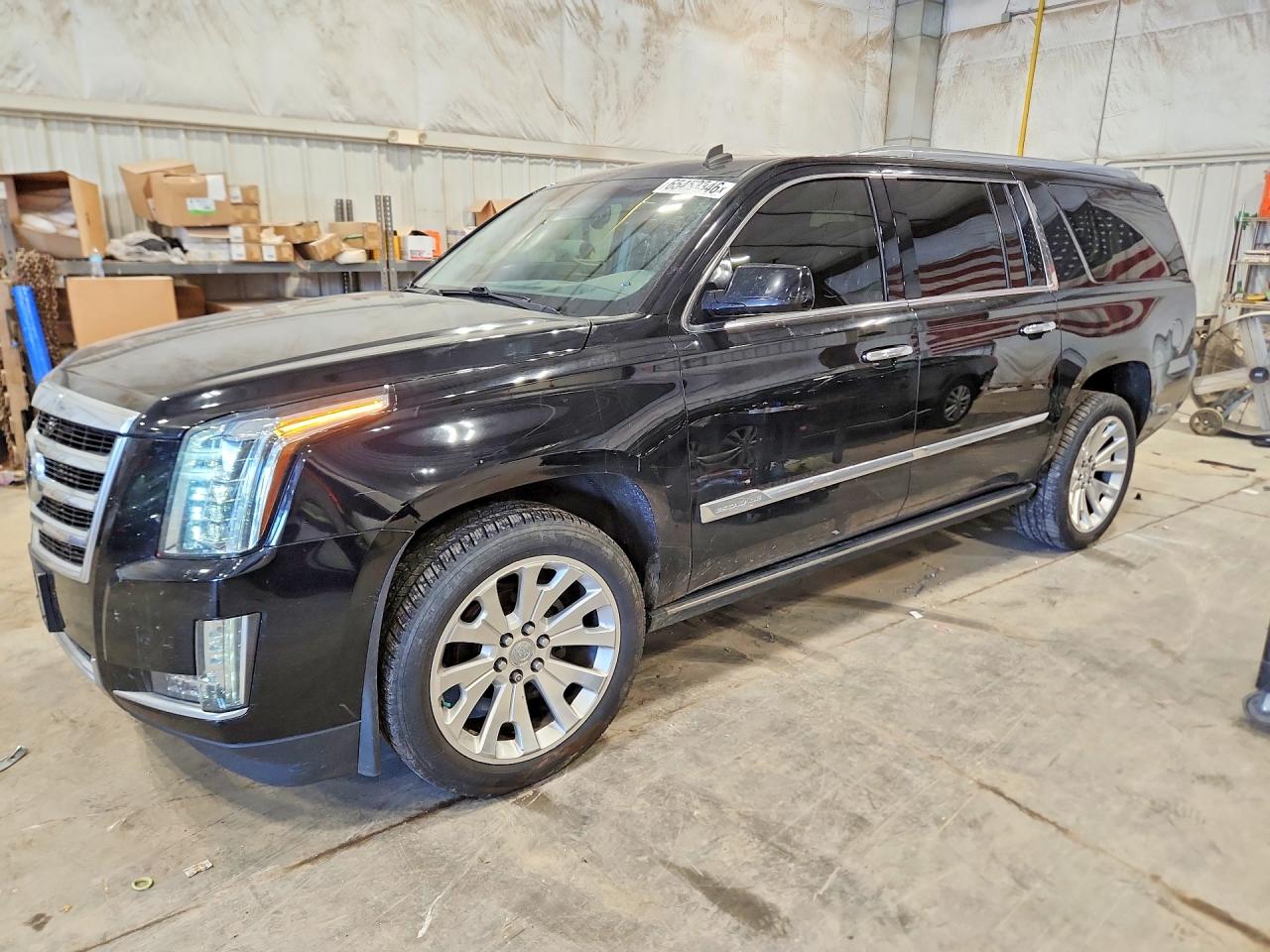 2015 Cadillac Escalade Esv Premium Черный vin: 1GYS4JKJ1FR199857