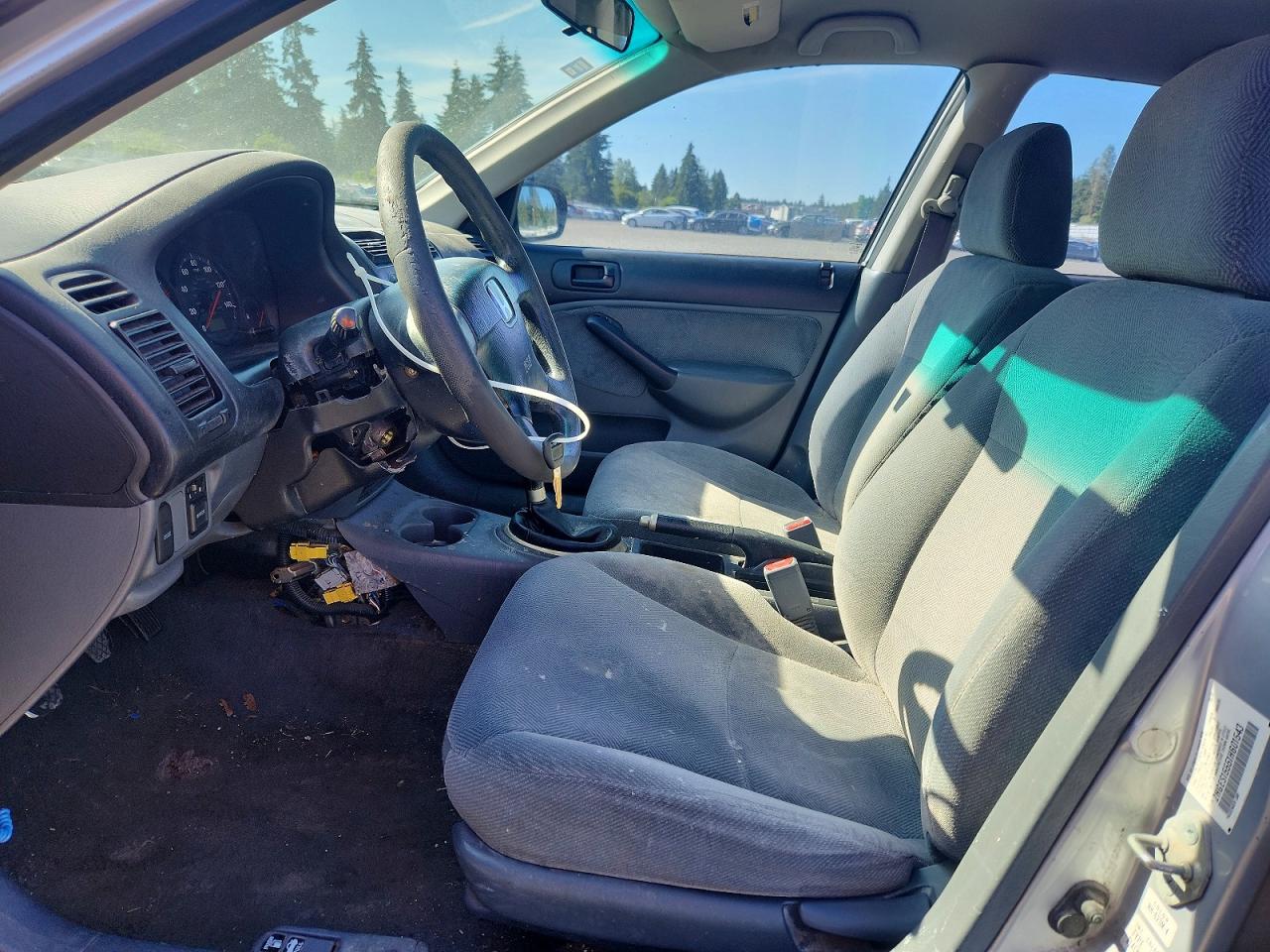 2001 Honda Civic Lx Gray vin: 2HGES15551H601543