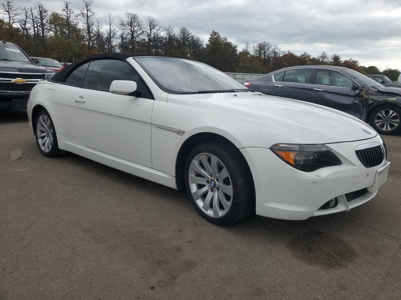2007 Bmw 650 I White vin: WBAEK13517CN84217