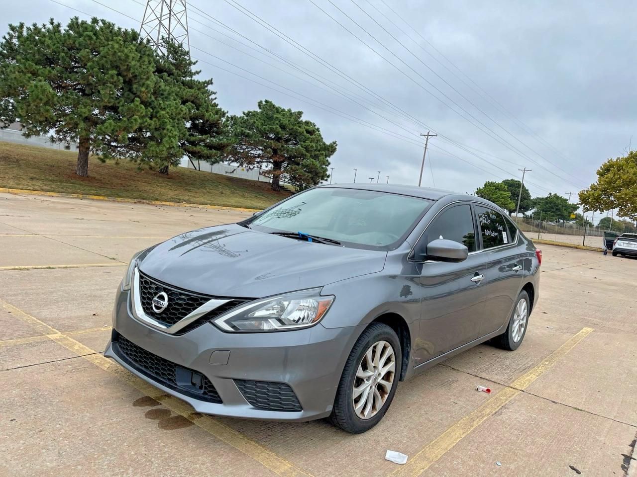 2019 Nissan Sentra Sv Gray vin: 3N1AB7AP4KY447025