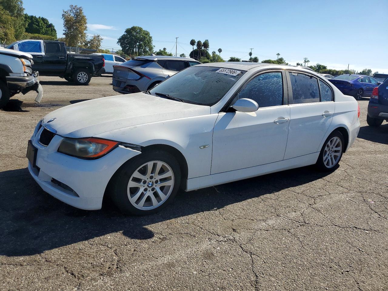 2007 Bmw 328 I Sulev White vin: WBAVC53547FZ77034