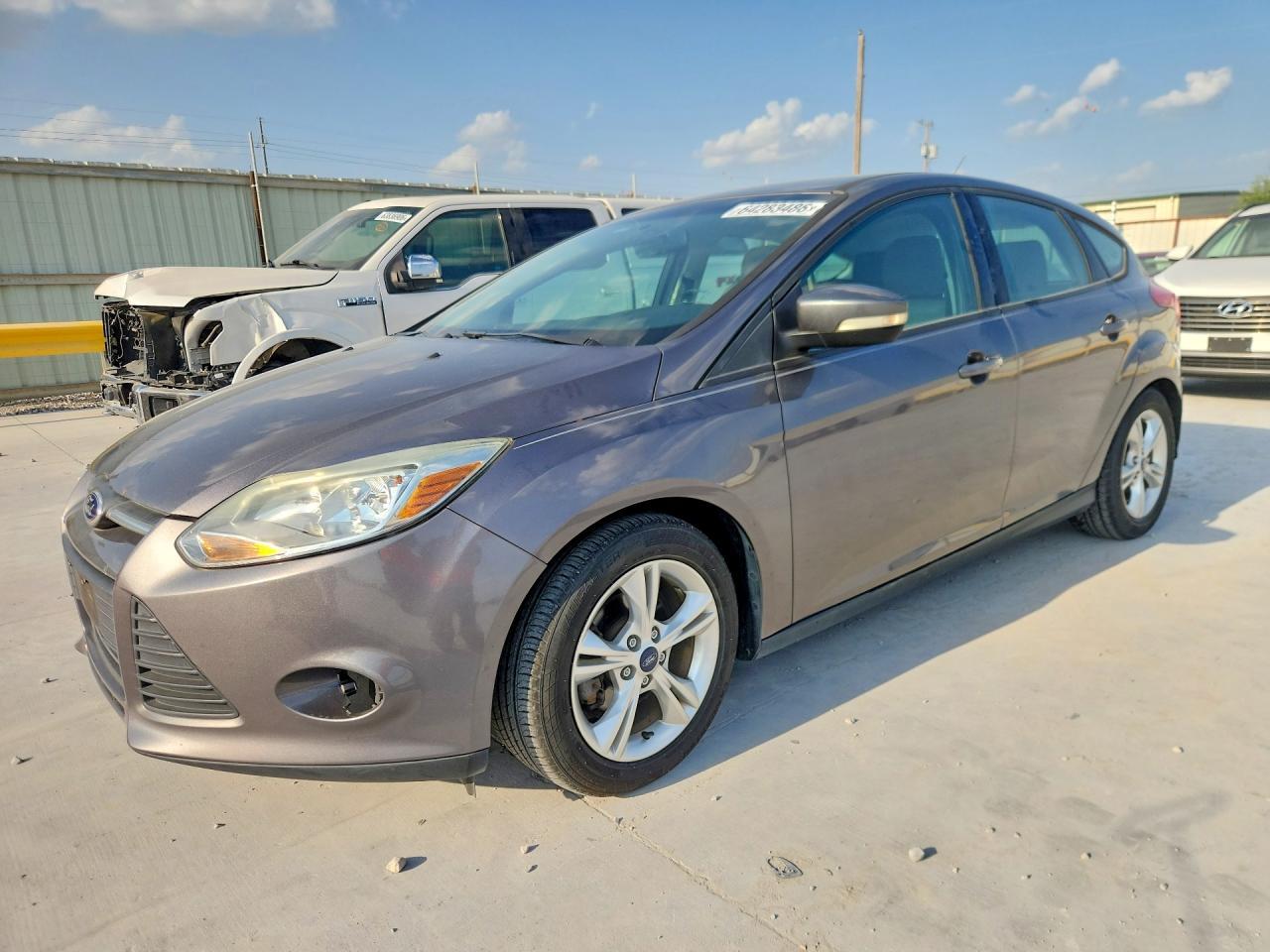 2014 Ford Focus Se Gray vin: 1FADP3K28EL192387