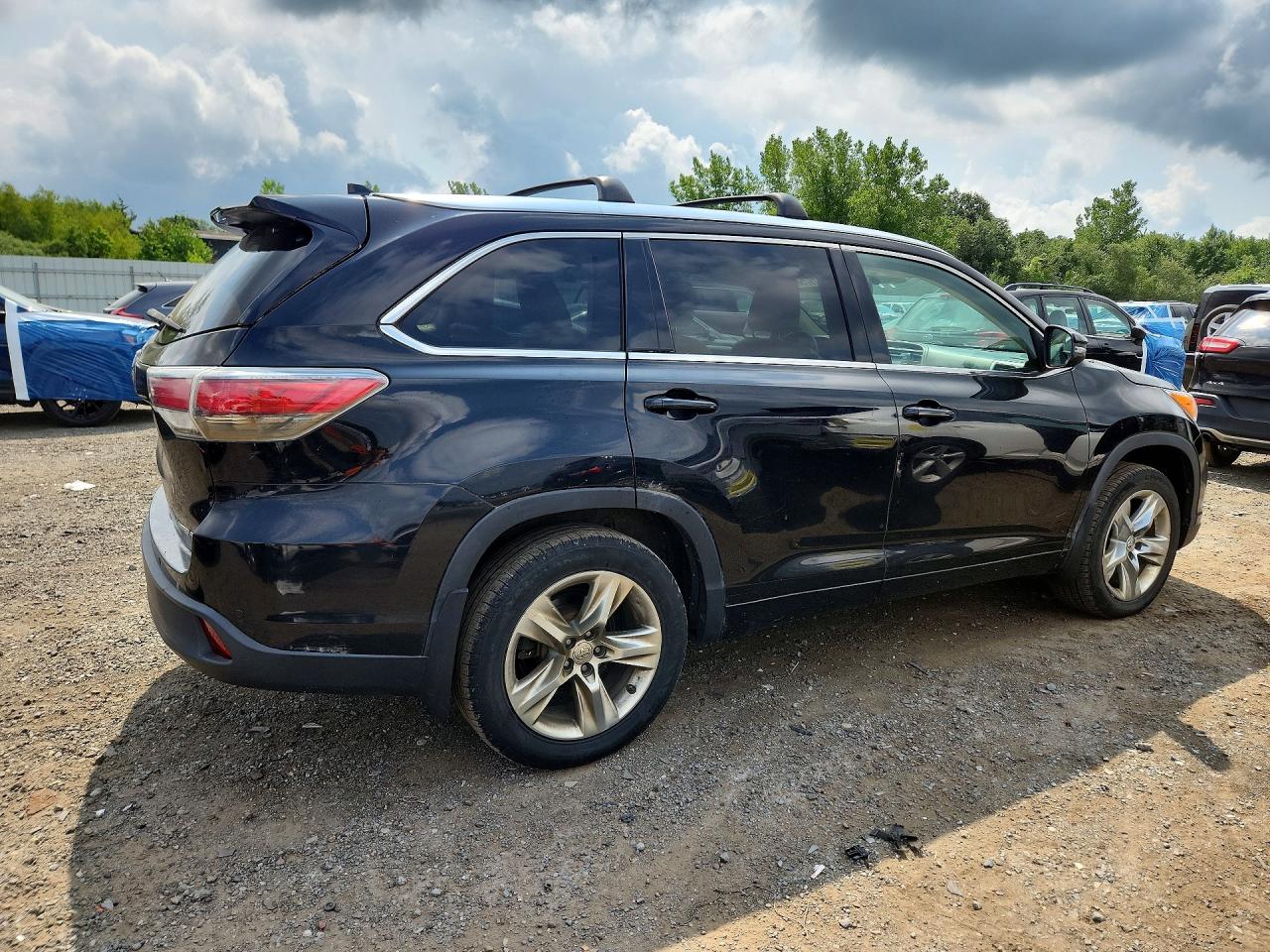 2015 Toyota Highlander Limited Black vin: 5TDDKRFH5FS114238