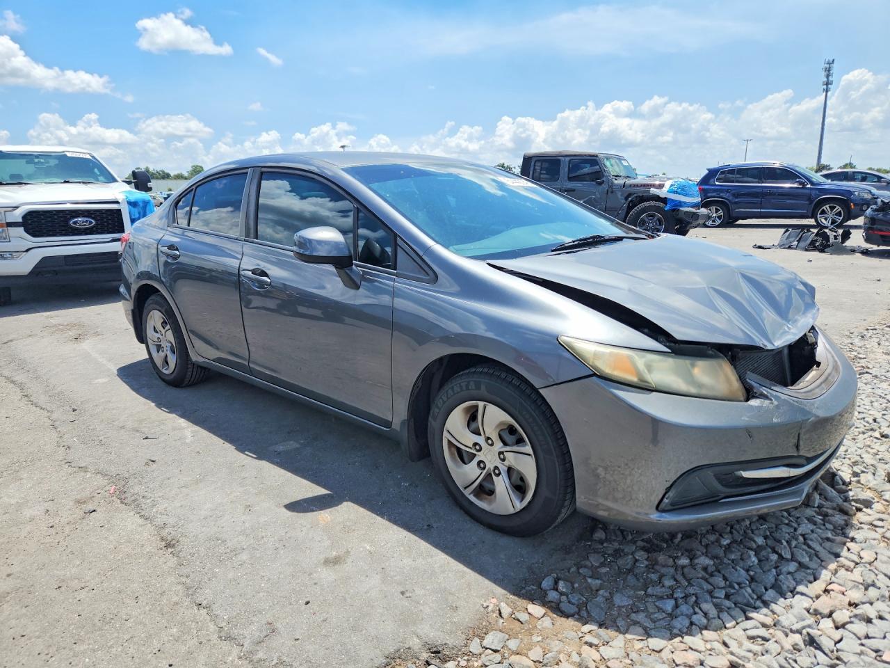 2013 Honda Civic Lx Gray vin: 19XFB2F58DE094595