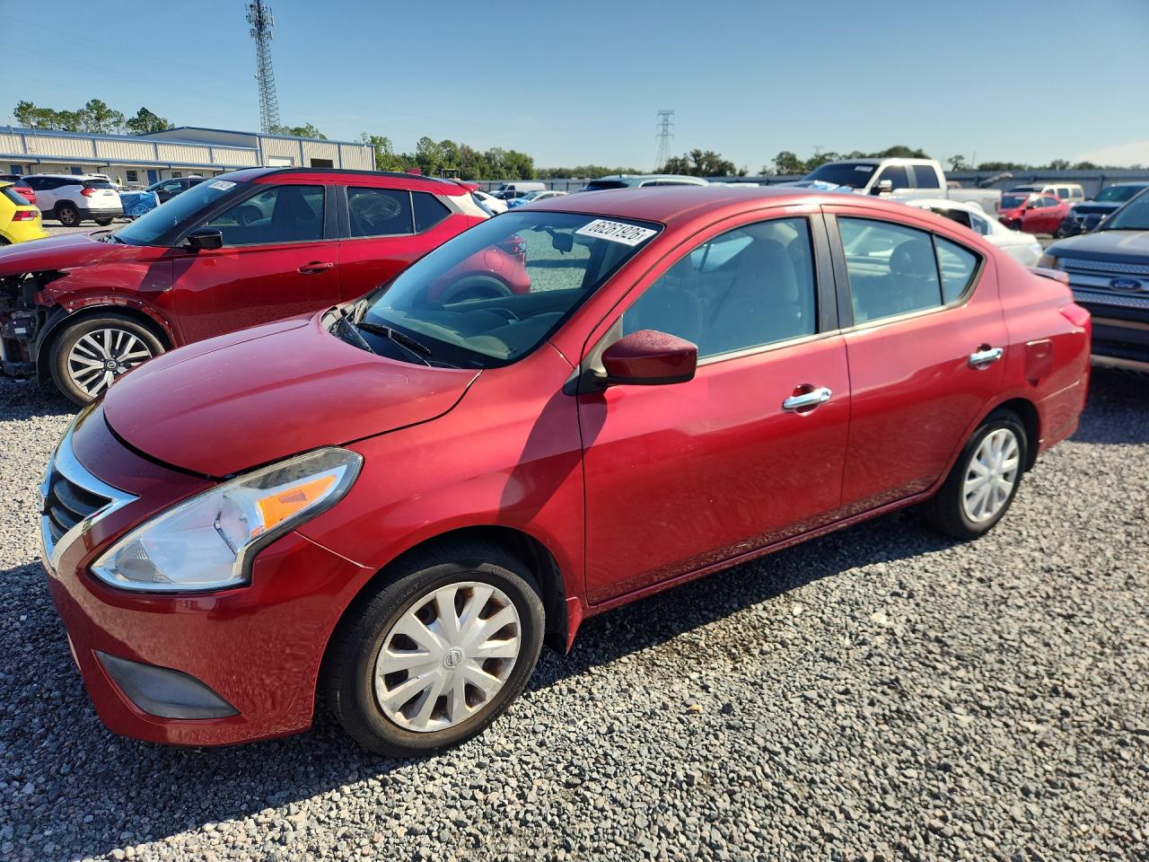 2015 Nissan Versa 1.6 Sv Red vin: 3N1CN7AP8FL941326