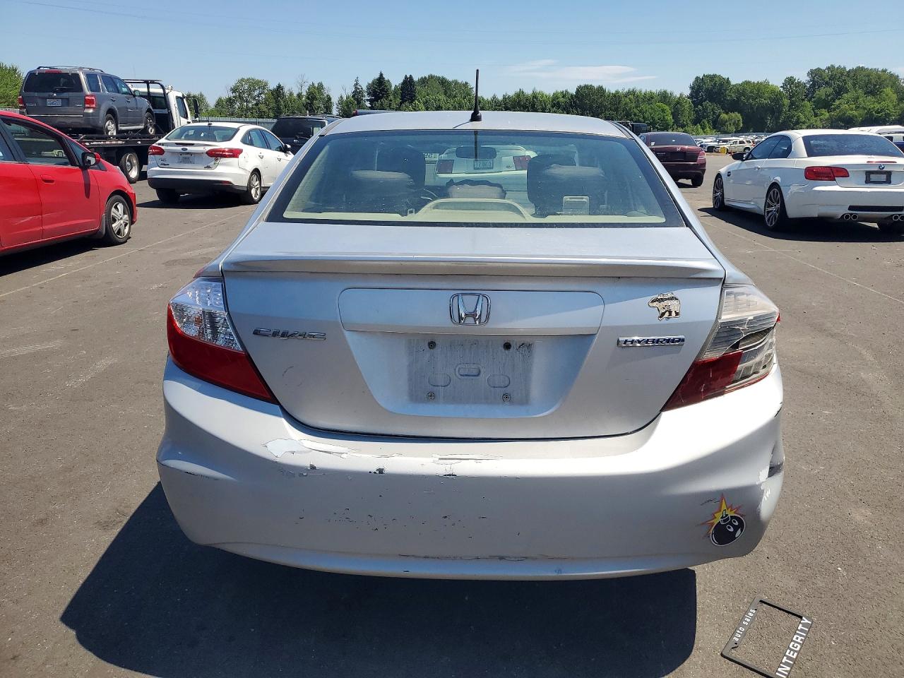 2012 Honda Civic Hybrid Silver vin: JHMFB4F24CS003270