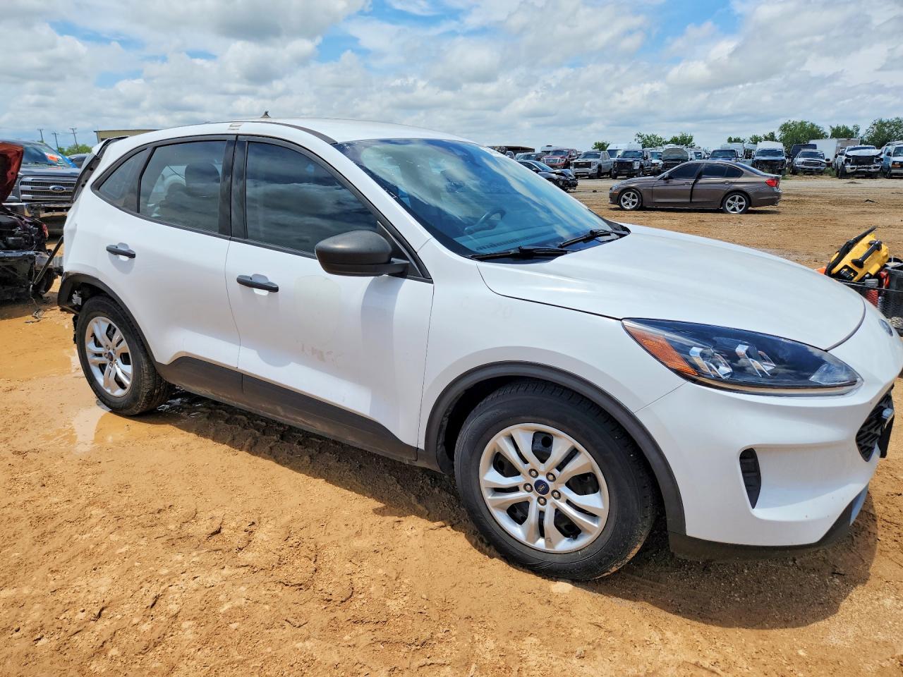 2020 Ford Escape S White vin: 1FMCU0F62LUA12060
