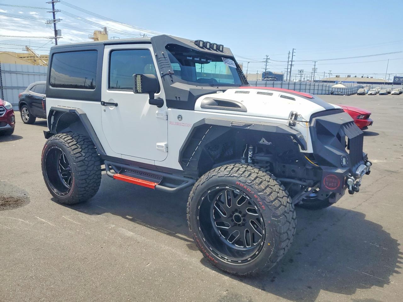 2014 Jeep Wrangler Rubicon White vin: 1C4BJWCG9EL102551