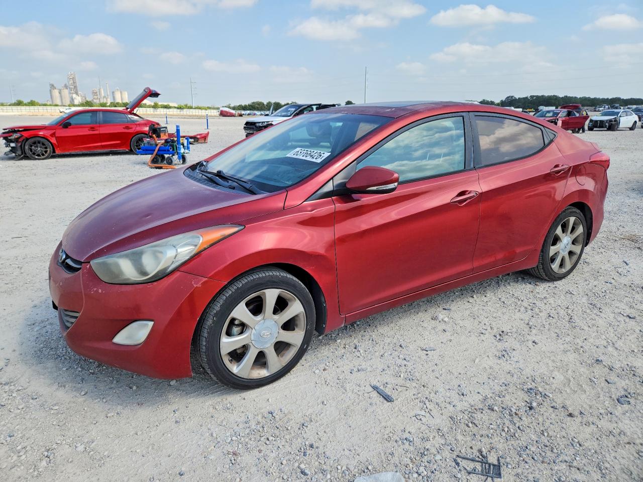 2013 Hyundai Elantra Limited Red vin: KMHDH4AE4DU697694