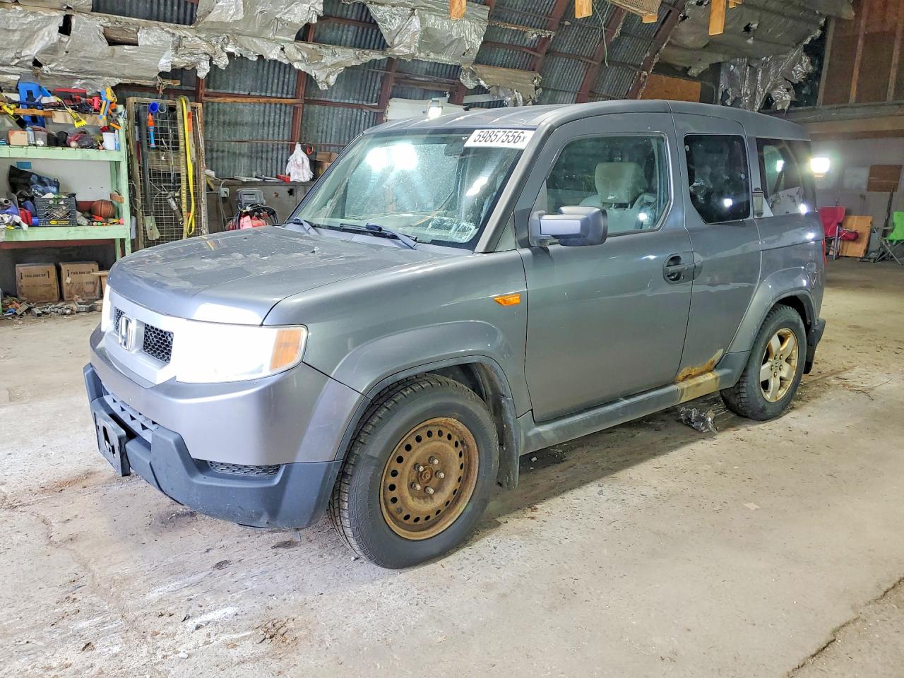 2010 Honda Element Lx Gray vin: 5J6YH2H38AL002658