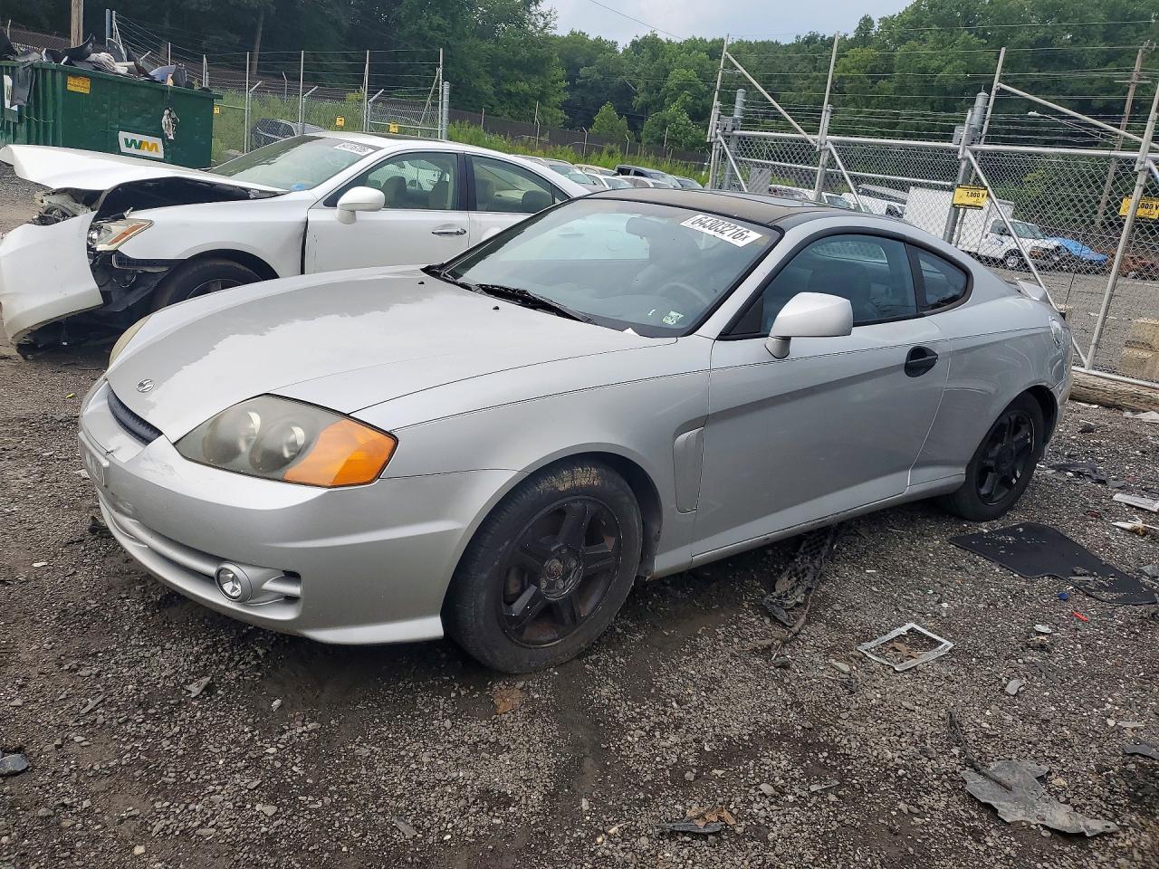 2003 Hyundai Tiburon Gt V6 Silver vin: KMHHN65F33U013208