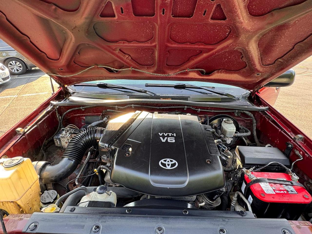 2008 Toyota Tacoma V6 Red vin: 5TEUU42N88Z487630