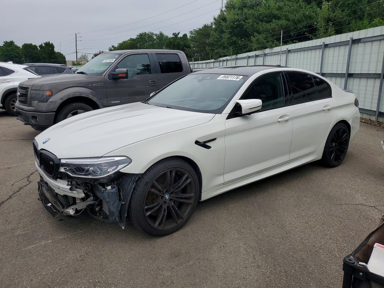 2019 Bmw M5 White vin: WBSJF0C5XKB284540