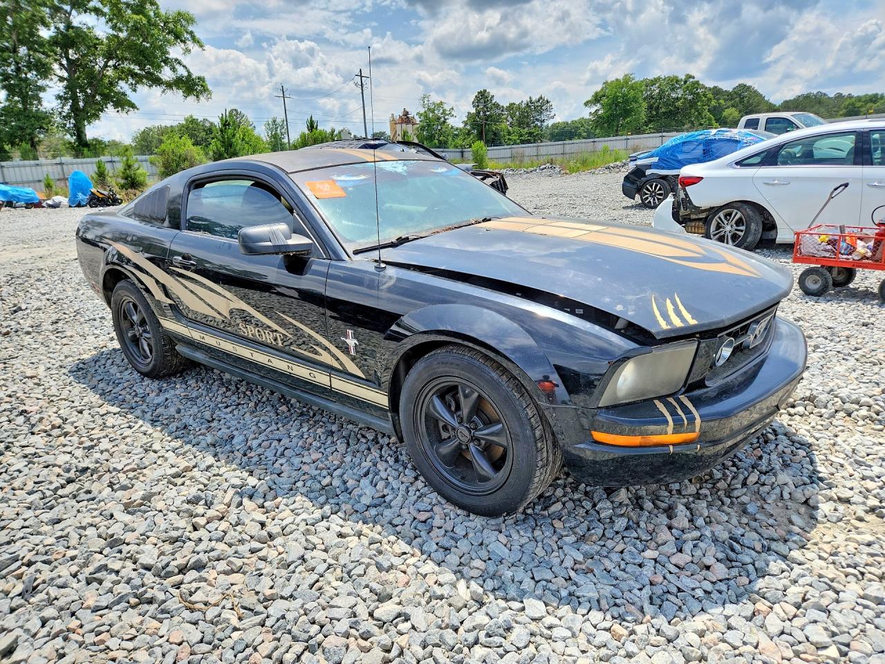 2007 Ford Mustang Black vin: 1ZVFT80N775203750