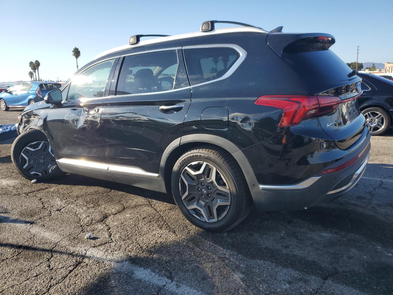 2021 Hyundai Santa Fe Limited Black vin: 5NMS44AL4MH315192