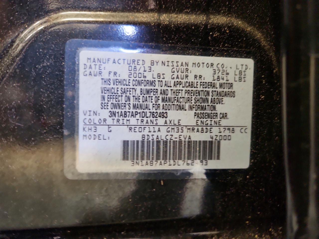 2013 Nissan Sentra S Красный vin: 3N1AB7AP1DL762493