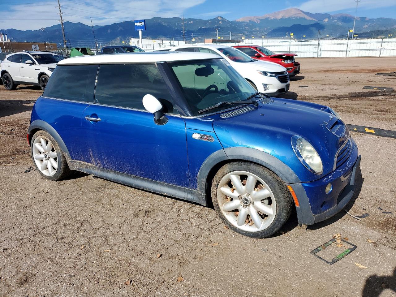 2006 Mini Cooper S Синий vin: WMWRE33546TJ35780