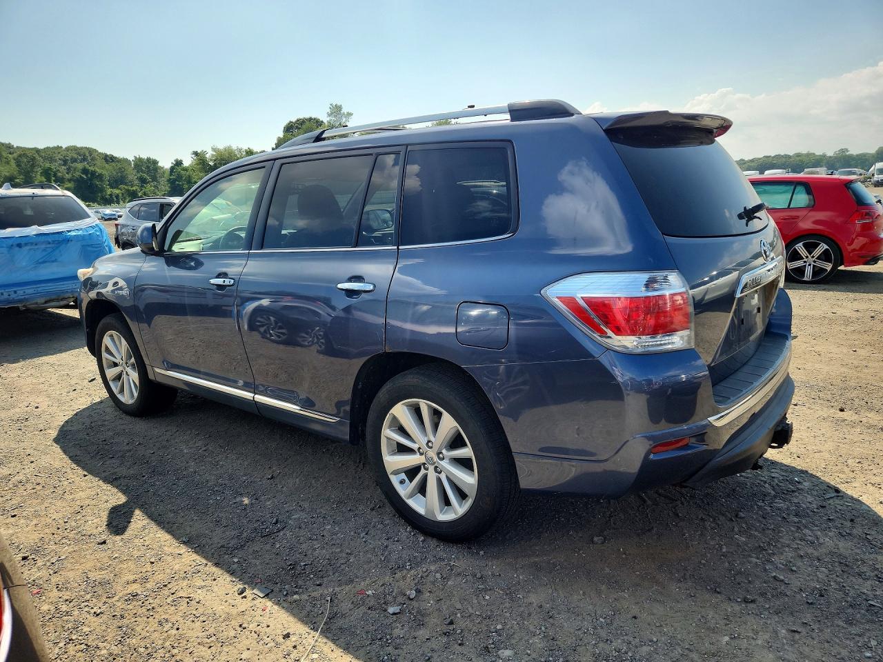 2013 Toyota Highlander Hybrid Limited Blue vin: JTEDC3EH8D2013108