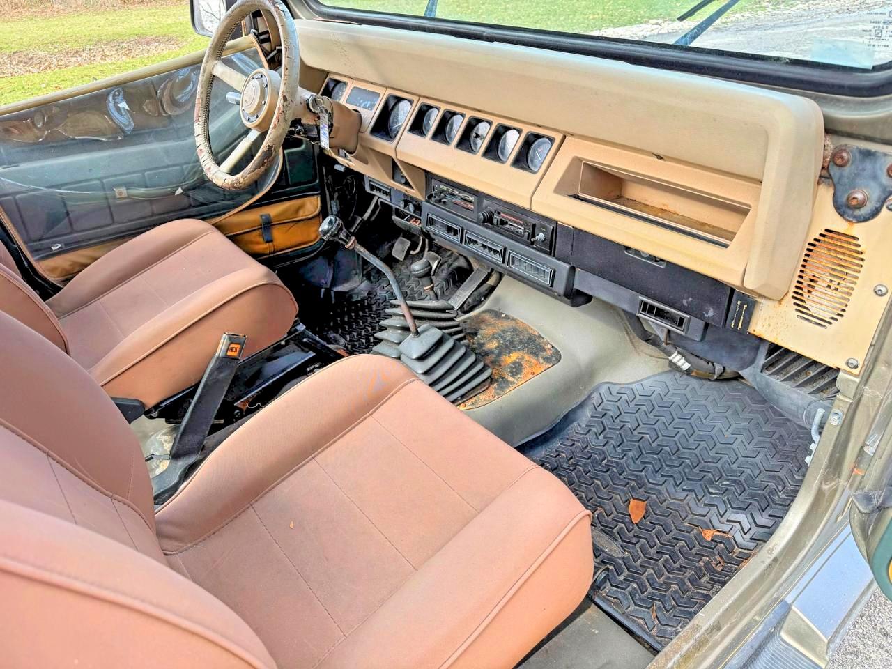 1989 Jeep Wrangler / Yj Sahara Green vin: 2J4FY49T3KJ115751