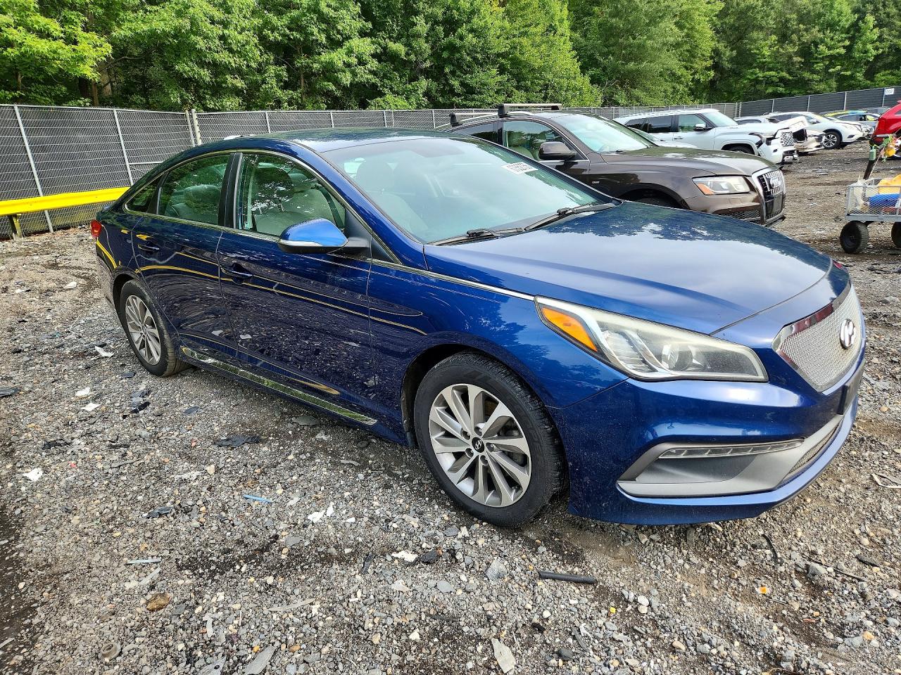 2015 Hyundai Sonata Sport Blue vin: 5NPE34AF8FH028373