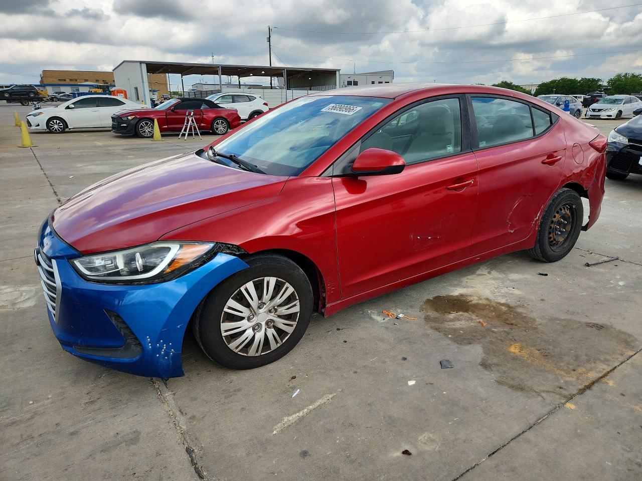 2017 Hyundai Elantra Se Red vin: 5NPD74LF5HH198237
