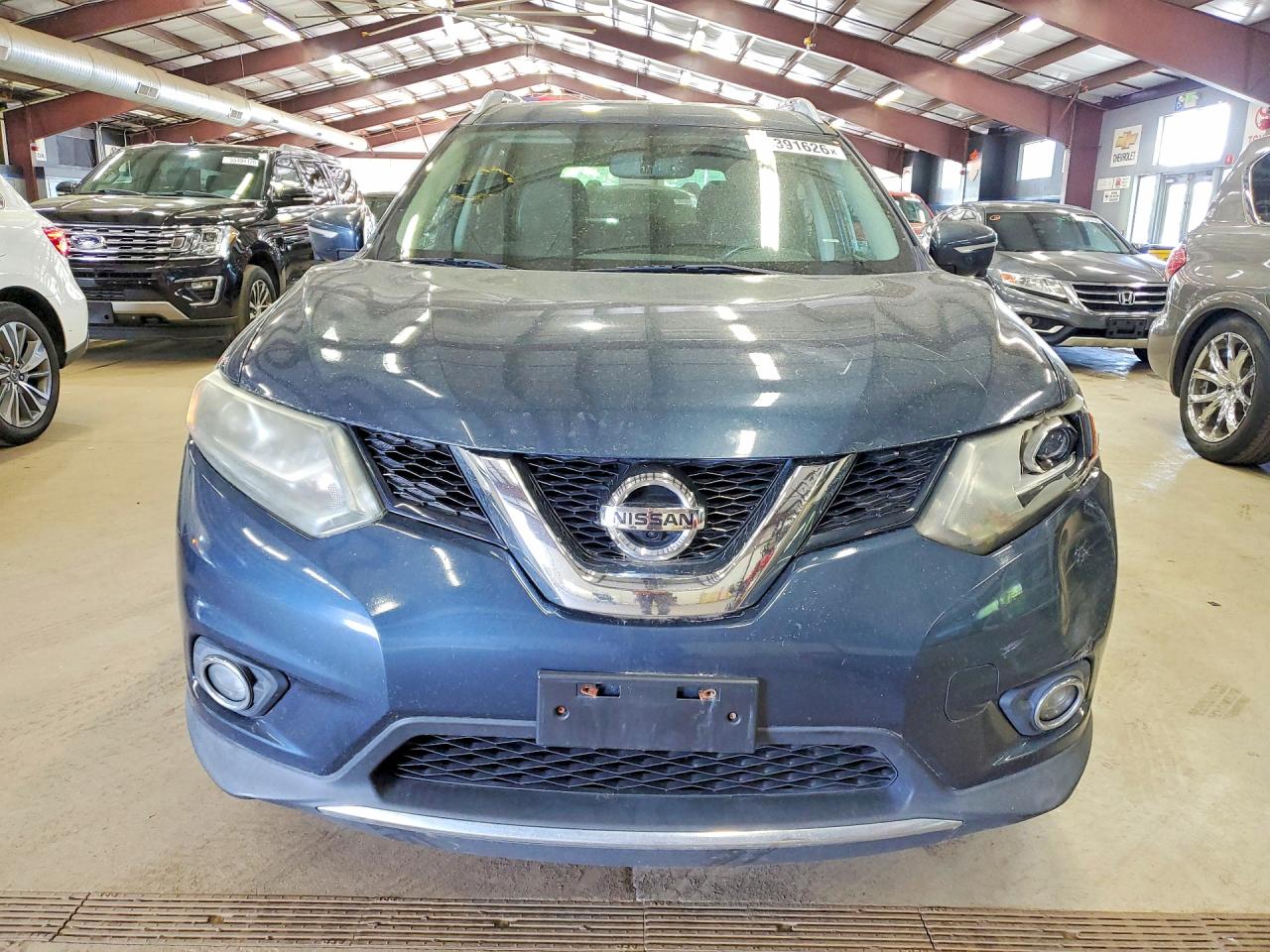 2015 Nissan Rogue Sl Blue vin: 5N1AT2MV3FC789650