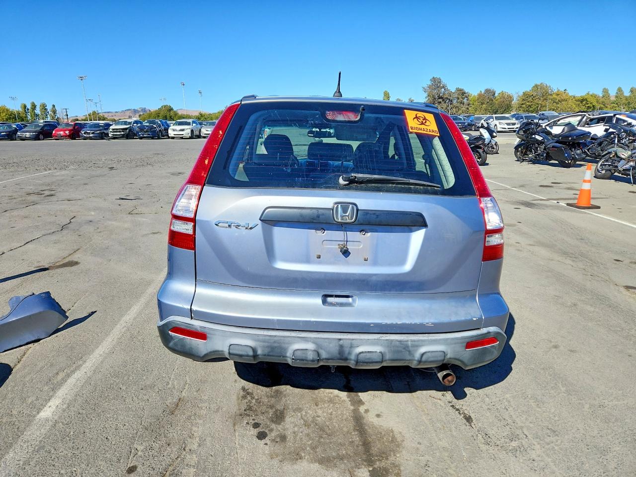 2007 Honda Cr-v Lx Blue vin: JHLRE48387C020670