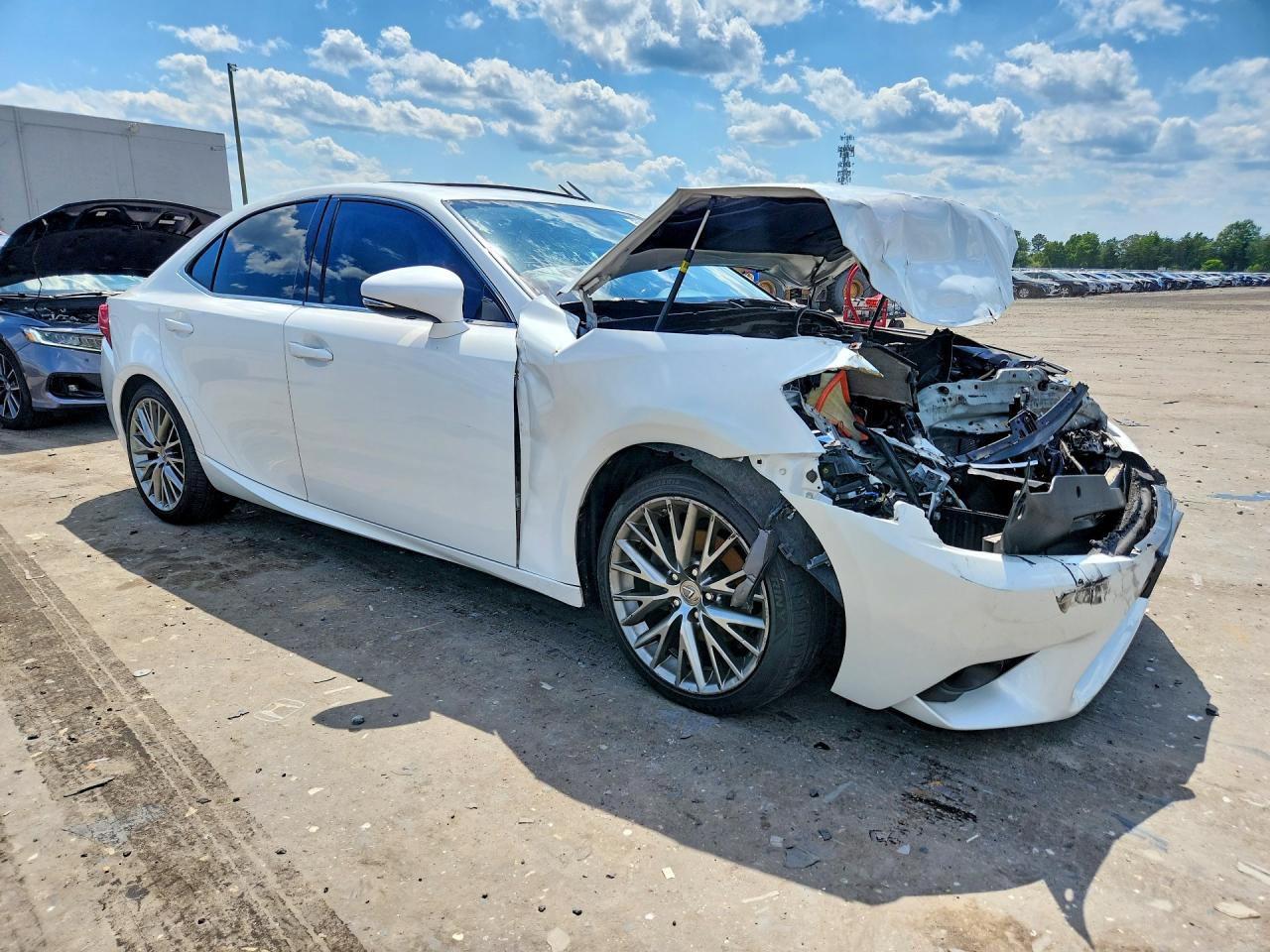2014 Lexus Is 250 White vin: JTHCF1D22E5015234