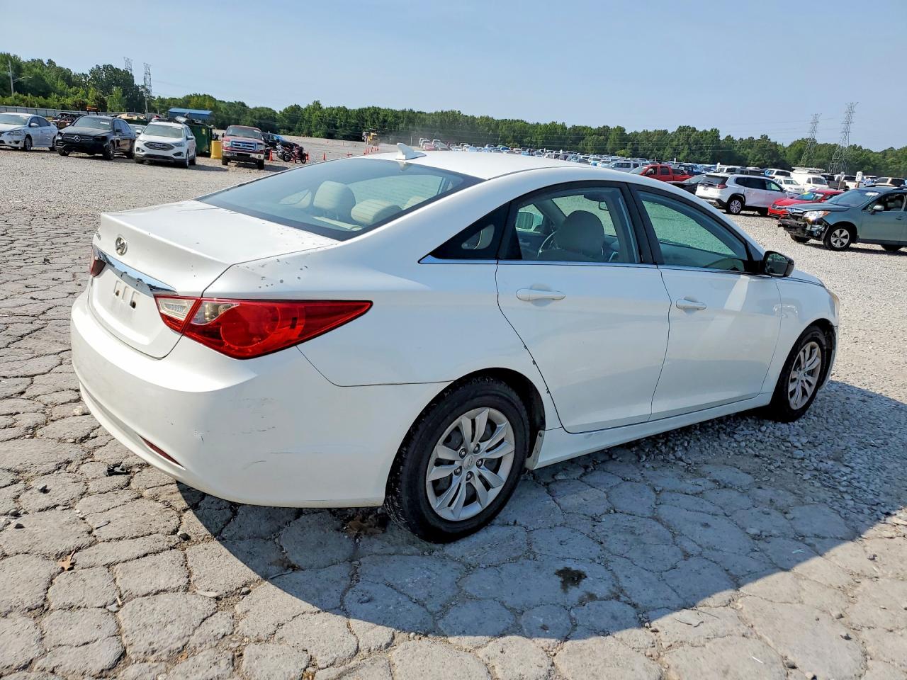 2011 Hyundai Sonata Gls White vin: 5NPEB4AC1BH062934