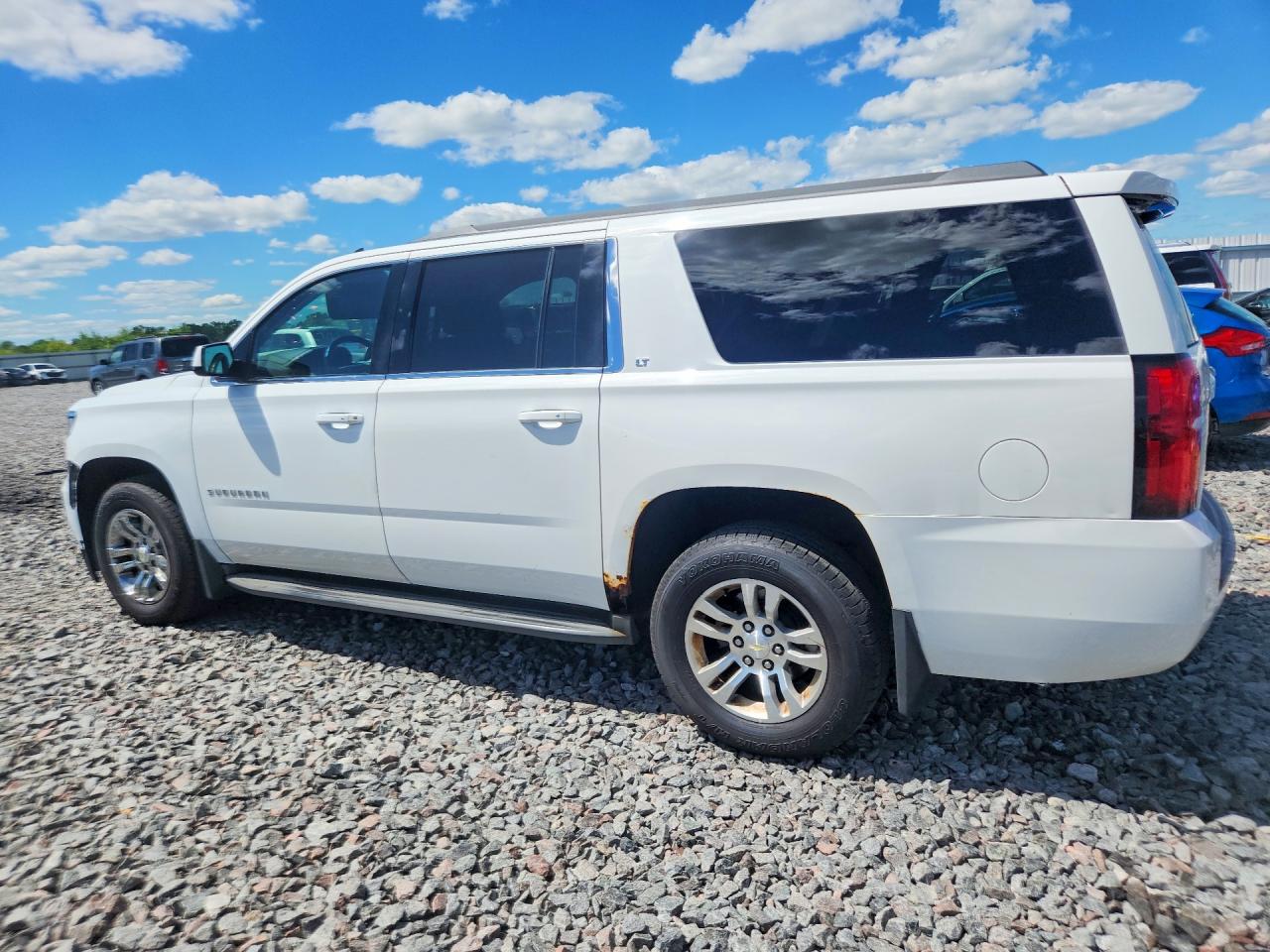 2015 Chevrolet Suburban K1500 Lt White vin: 1GNSKJKC8FR123430