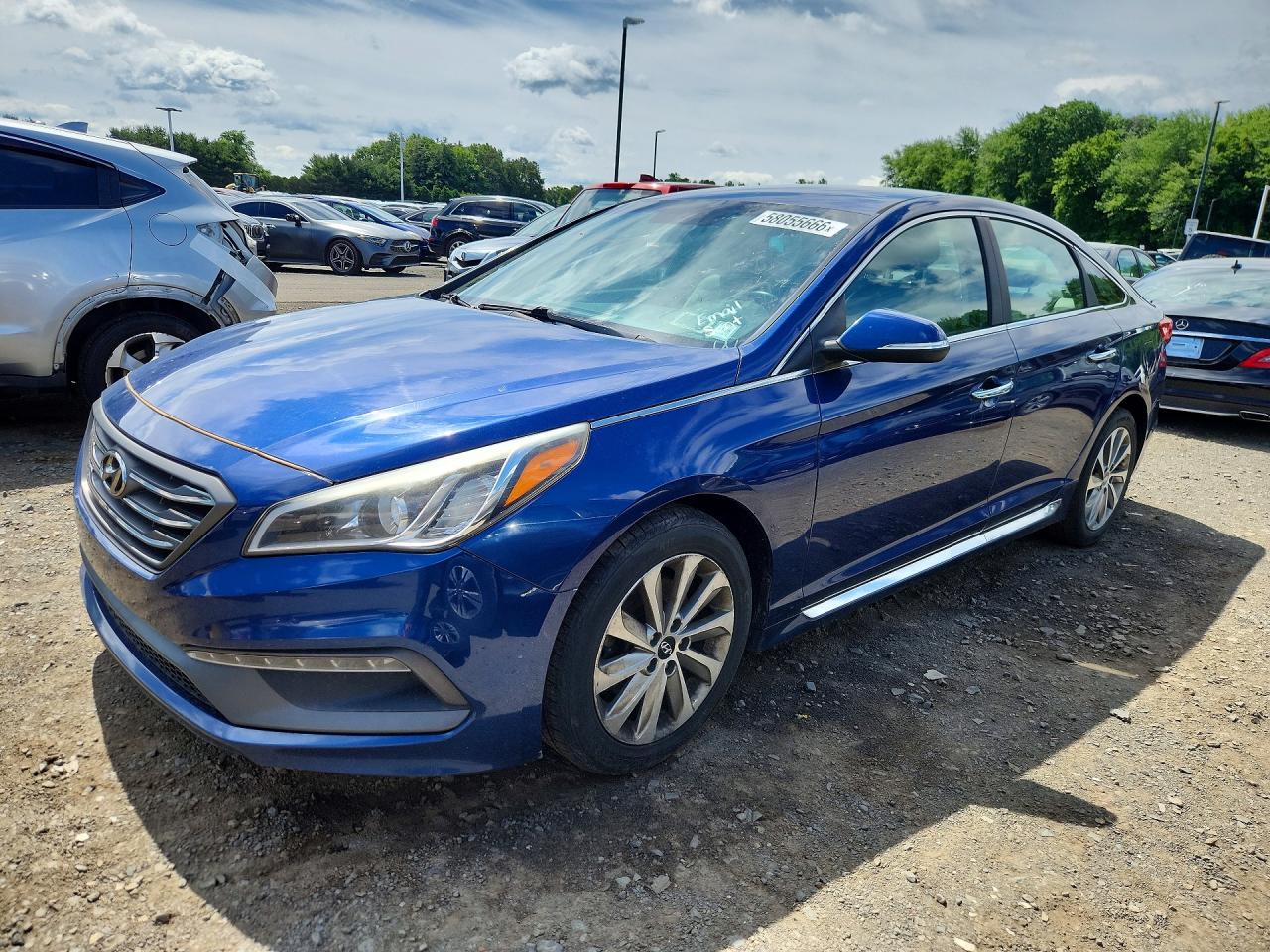 2015 Hyundai Sonata Sport Blue vin: 5NPE34AF2FH136195
