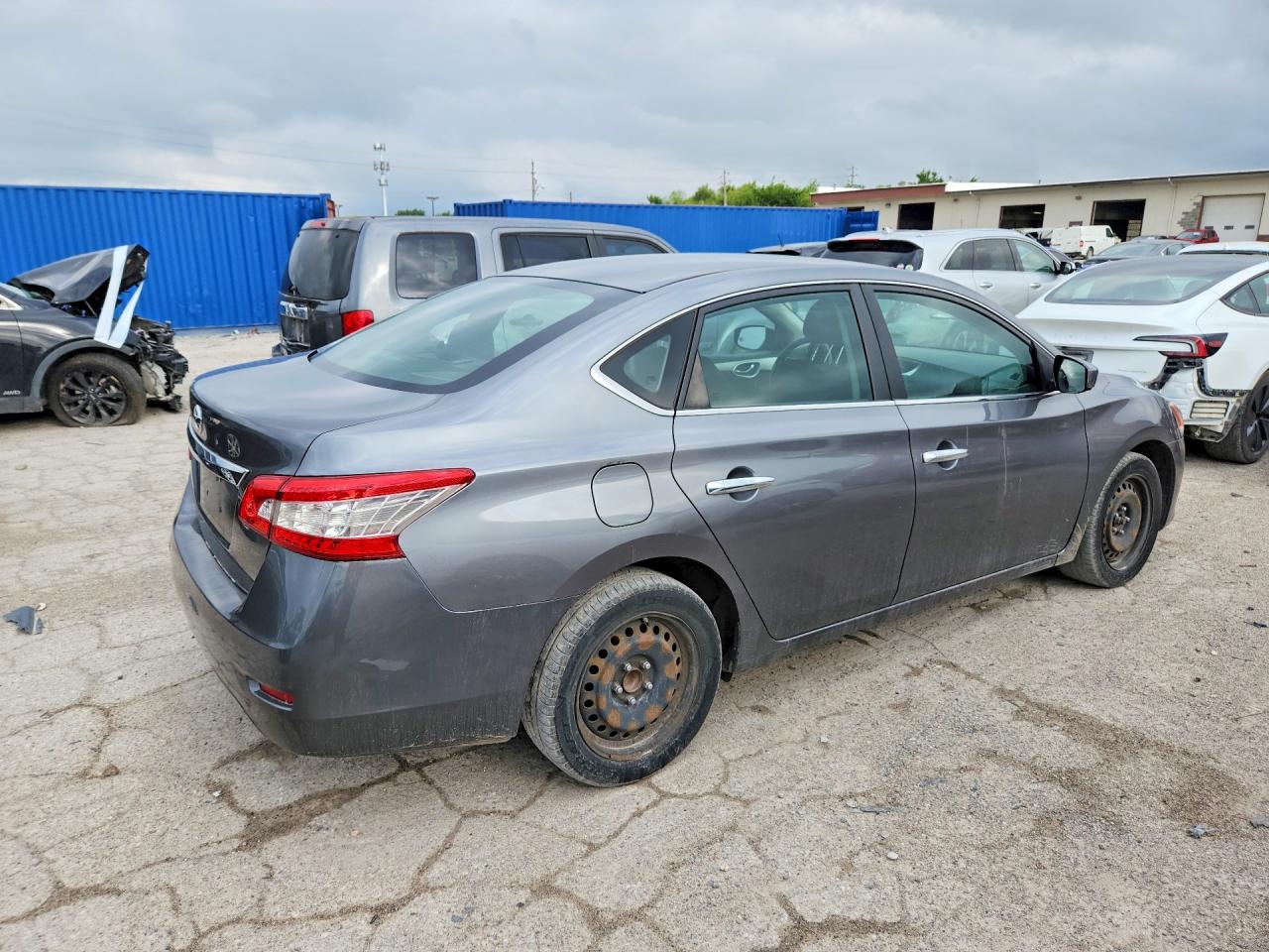 2015 Nissan Sentra S Gray vin: 3N1AB7APXFY343466
