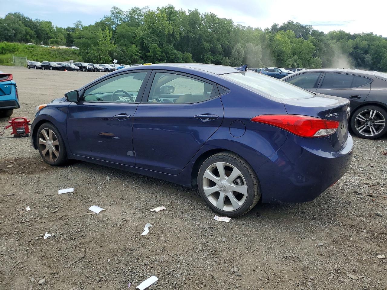 2013 Hyundai Elantra Limited Blue vin: 5NPDH4AE0DH326644