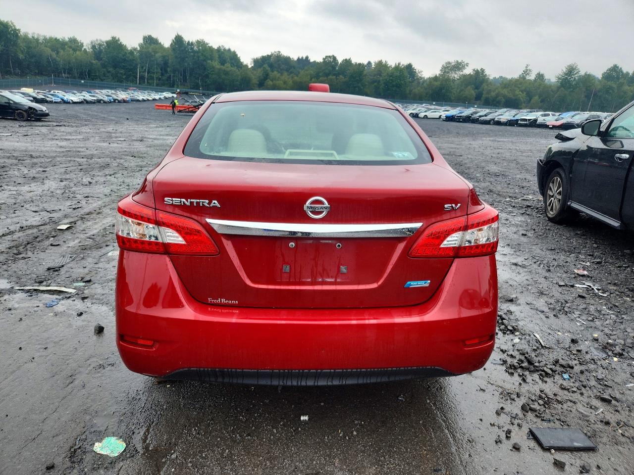 2014 Nissan Sentra Sv Красный vin: 3N1AB7AP9EY294260