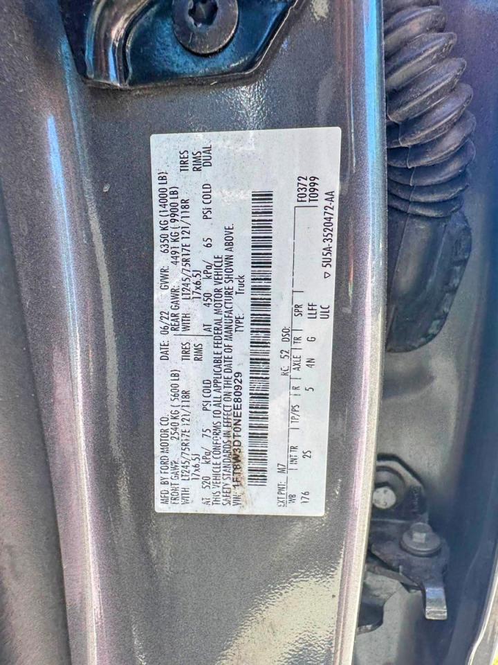 2022 Ford F350 Super Duty Gray vin: 1ft8W3DT0NEE80929