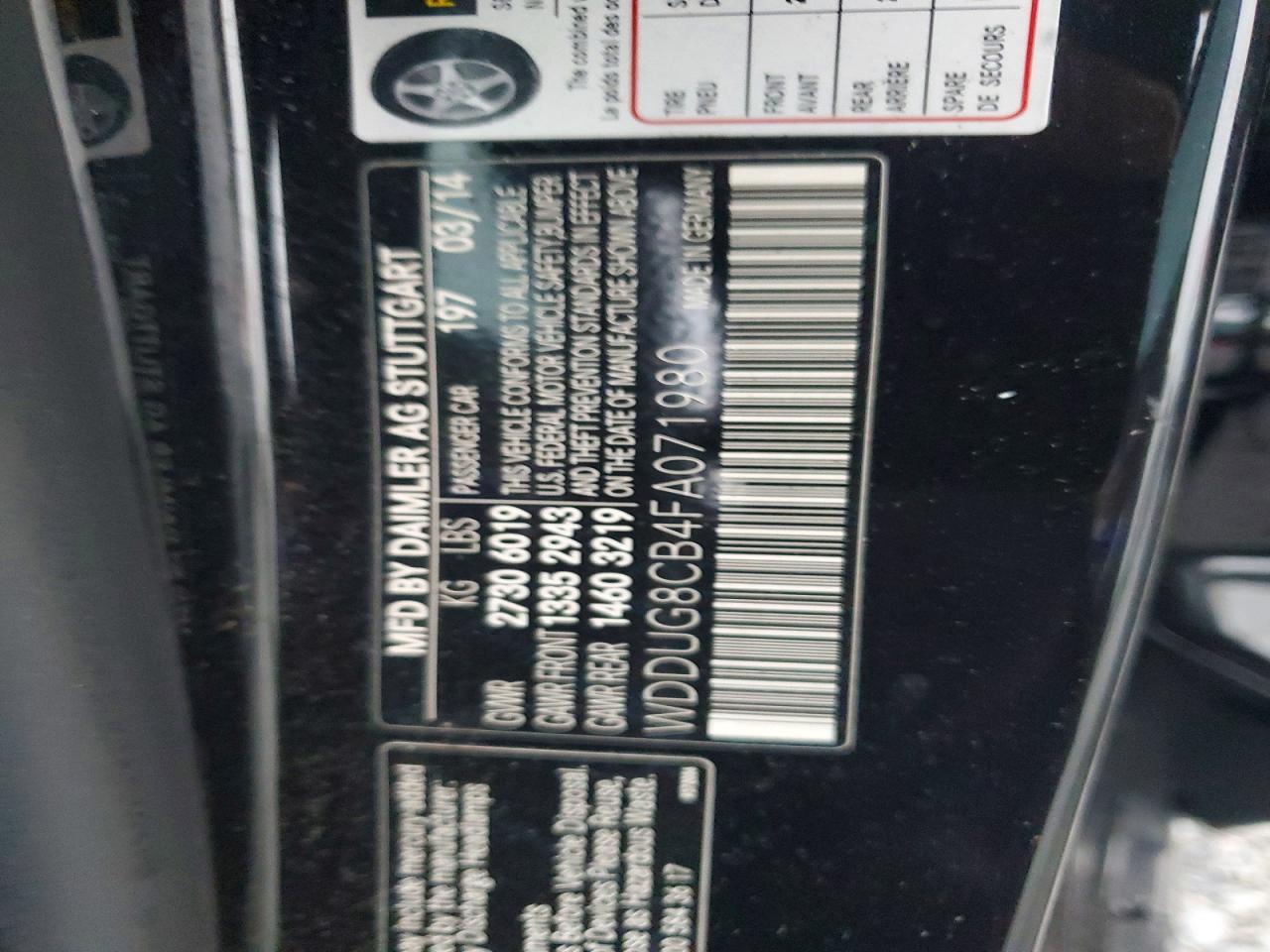 2015 Mercedes-benz S 550 Black vin: WDDUG8CB4FA071980