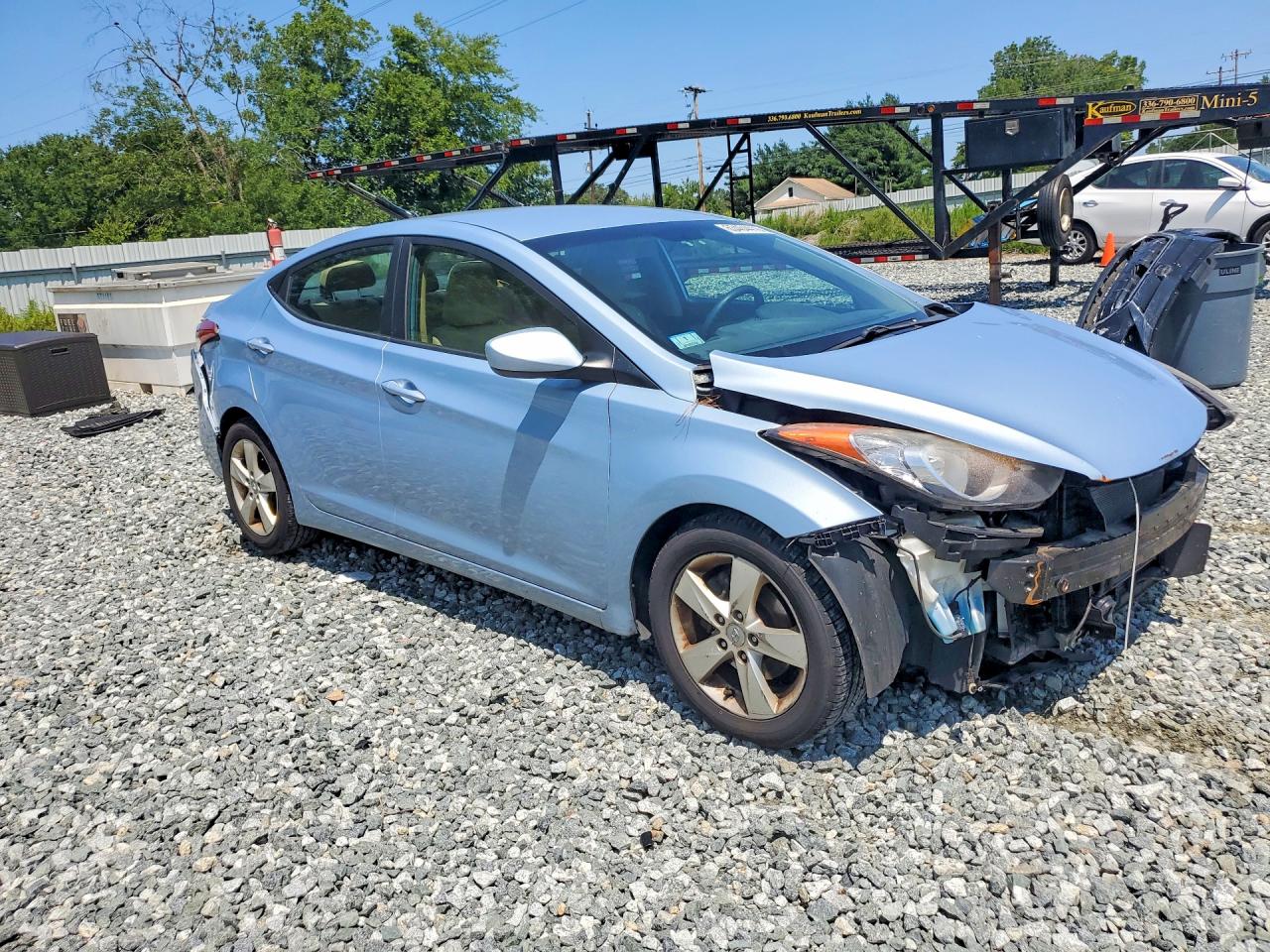 2012 Hyundai Elantra Gls Blue vin: KMHDH4AE6CU232624