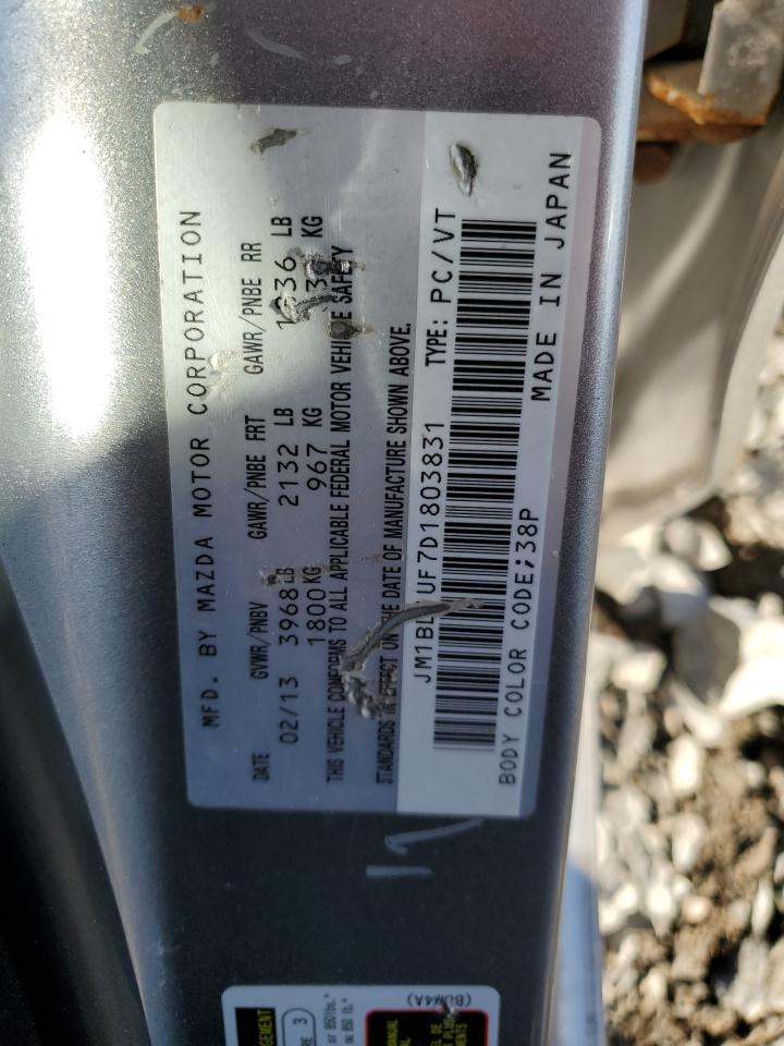 2013 Mazda 3 I Silver vin: JM1BL1UF7D1803831