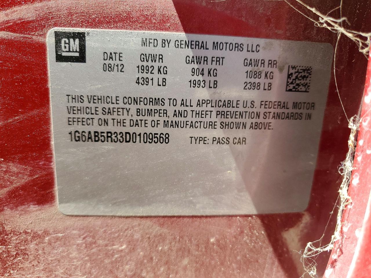 2013 Cadillac Ats Luxury Burgundy vin: 1G6AB5R33D0109568