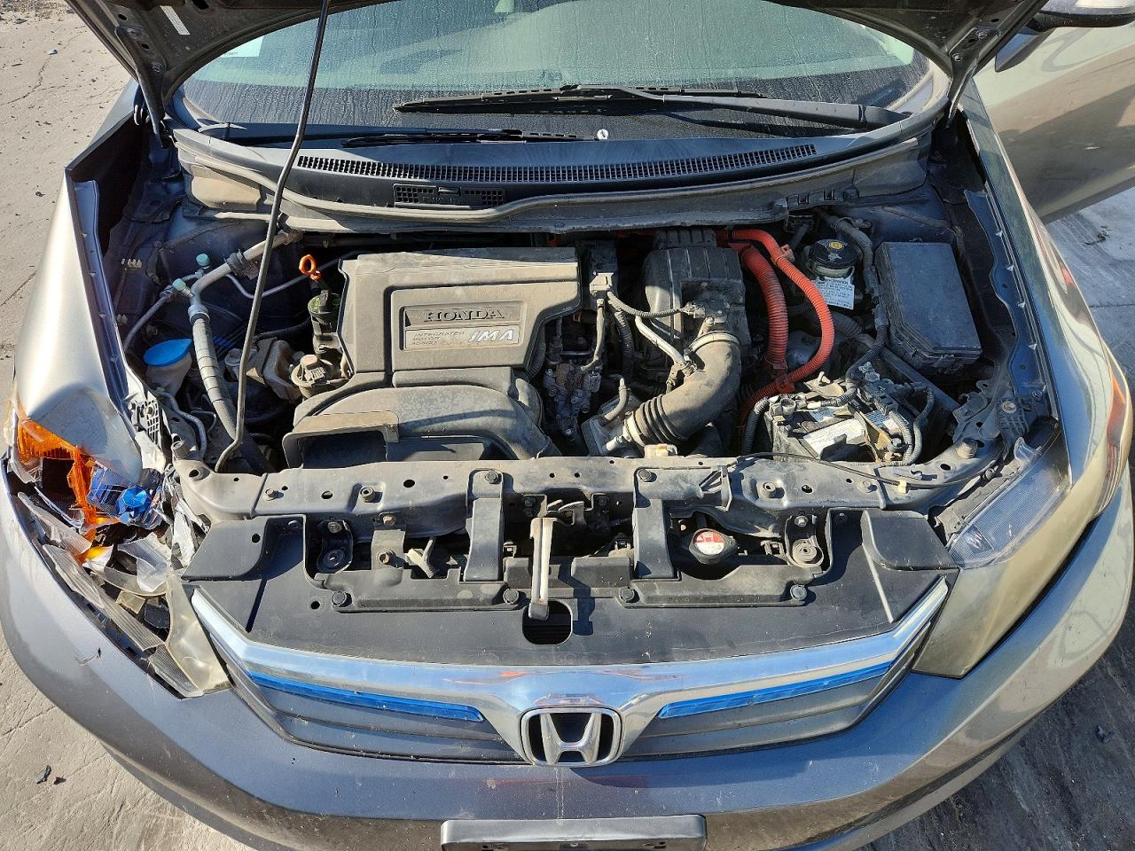 2012 Honda Civic Hybrid Gray vin: JHMFB4F2XCS010692