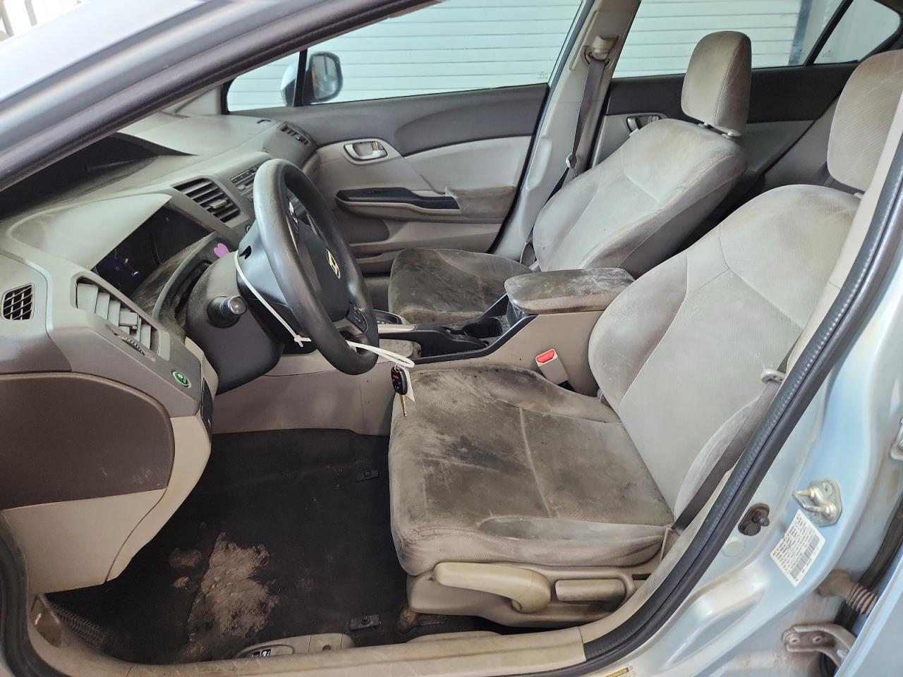 2012 Honda Civic Lx Blue vin: 19XFB2F5XCE073892 Damage: Left Front Carpet, Worn, Replacement Required