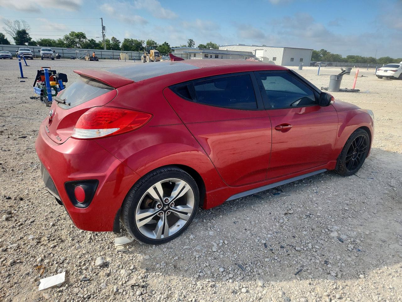 2015 Hyundai Veloster Turbo Red vin: KMHTC6AE6FU240698