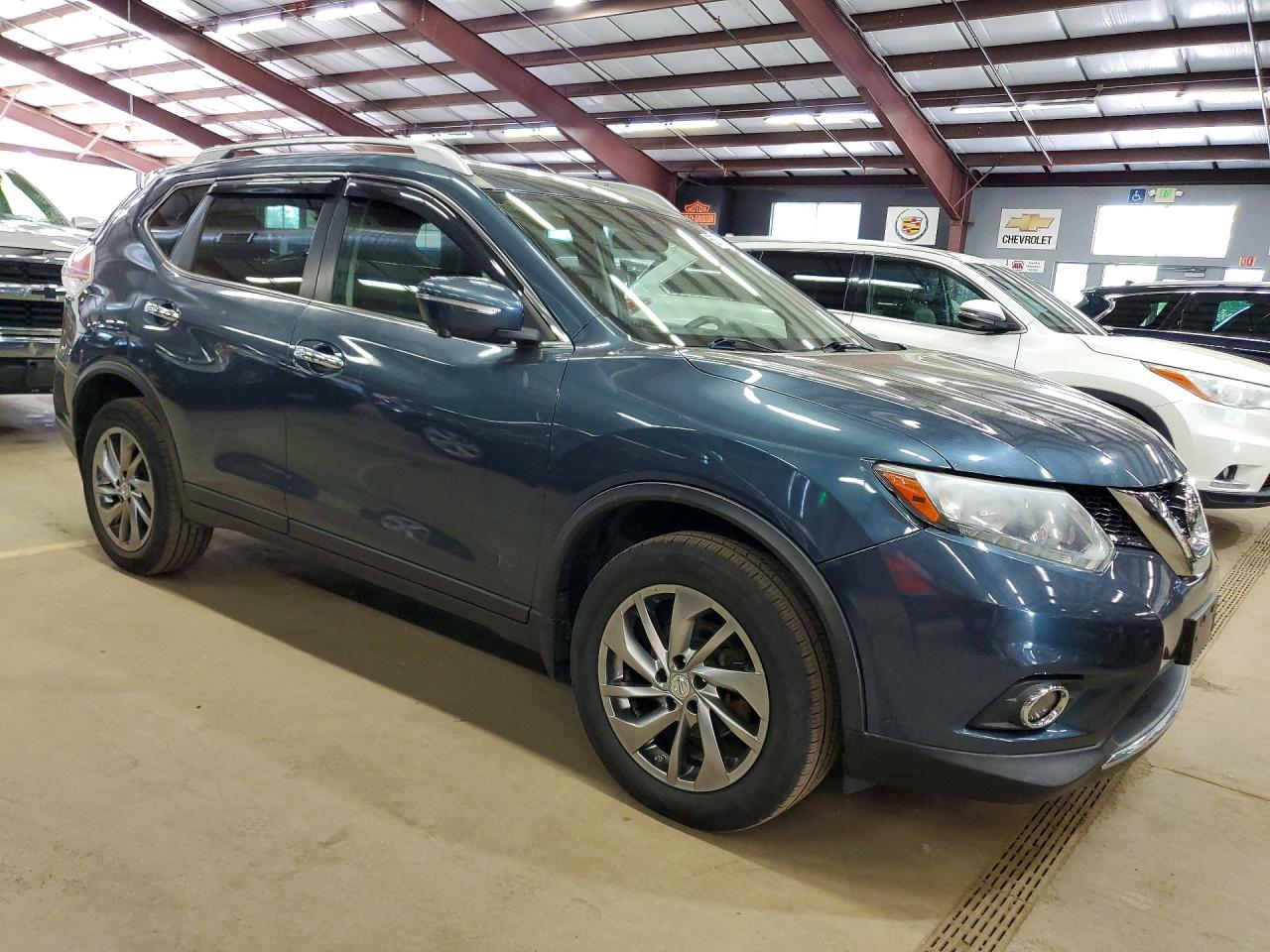 2014 Nissan Rogue Sl Blue vin: 5N1AT2MV4EC864760