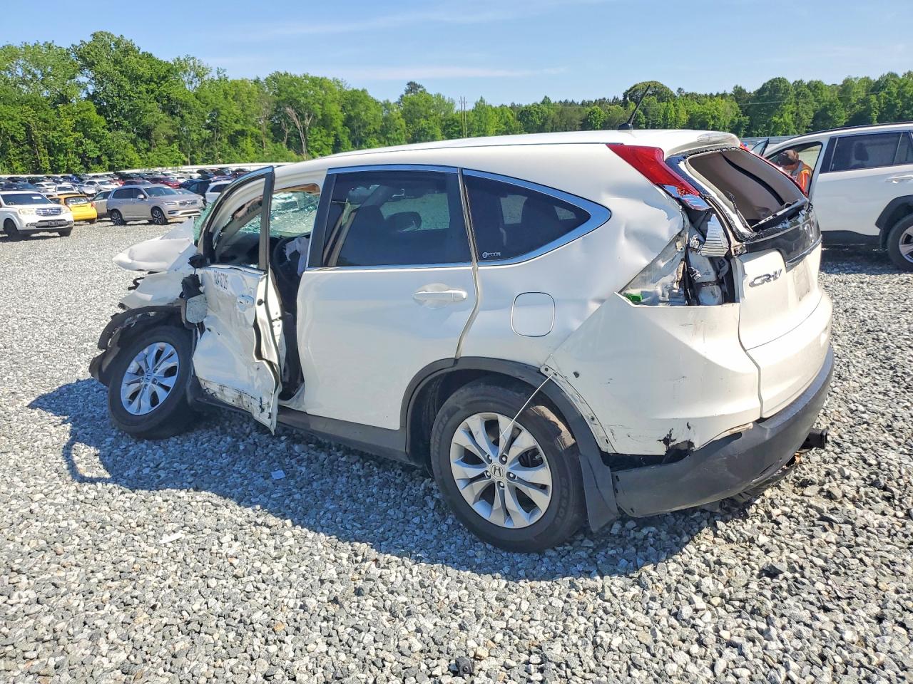 2012 Honda Cr-v Ex White vin: 5J6RM4H52CL042279