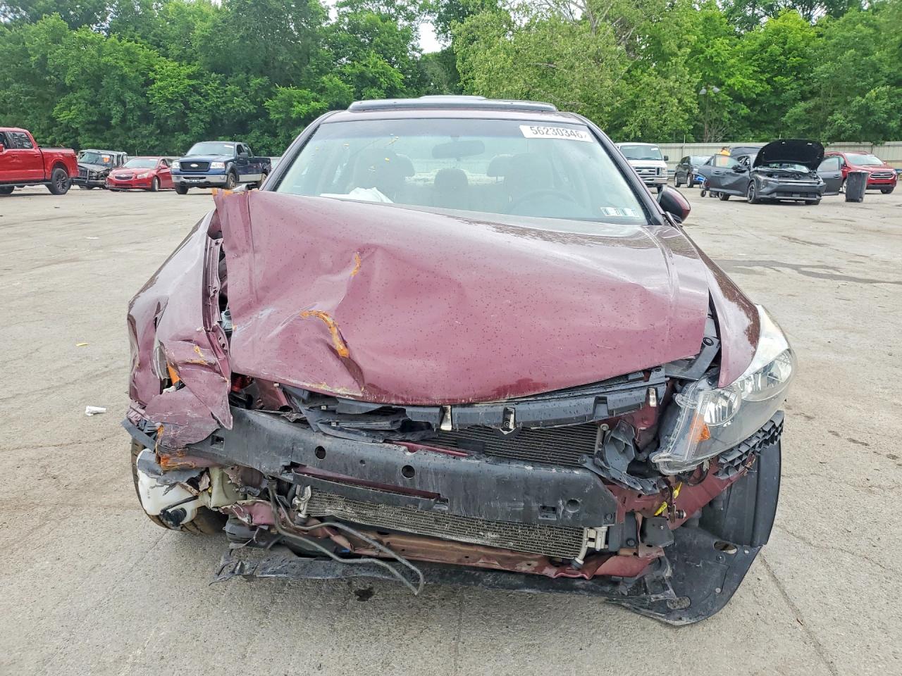 2012 Honda Accord Ex Maroon vin: 1HGCP2F77CA056574