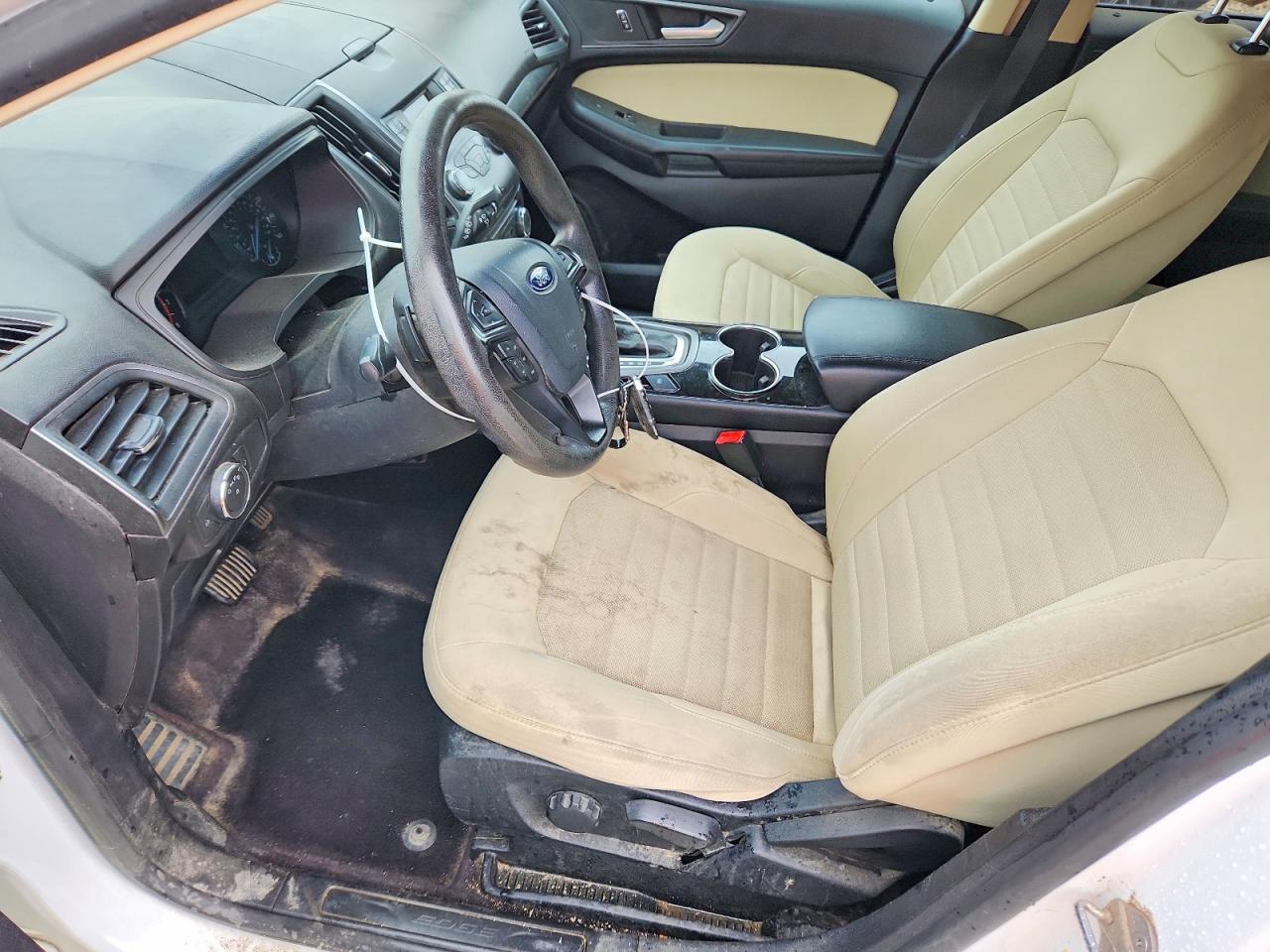 2015 Ford Edge Se White vin: 2FMTK4G88FBC12061